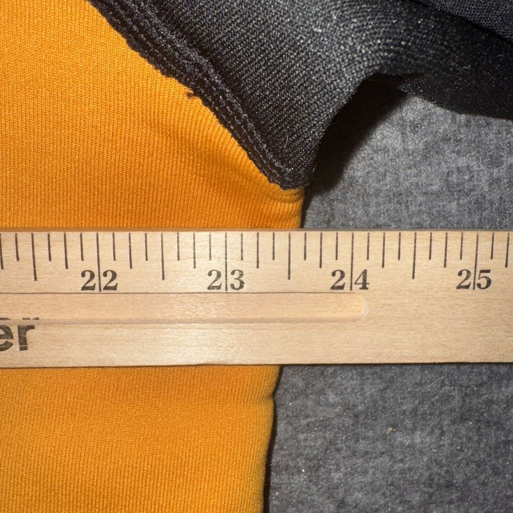 Eddie Bauer Sport Men 1/4 Zip Jacket Pullover Fleece Polartec Black Yellow Sz XL - Picture 6 of 8